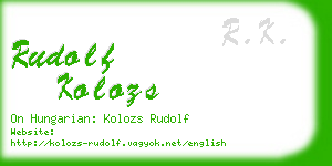 rudolf kolozs business card